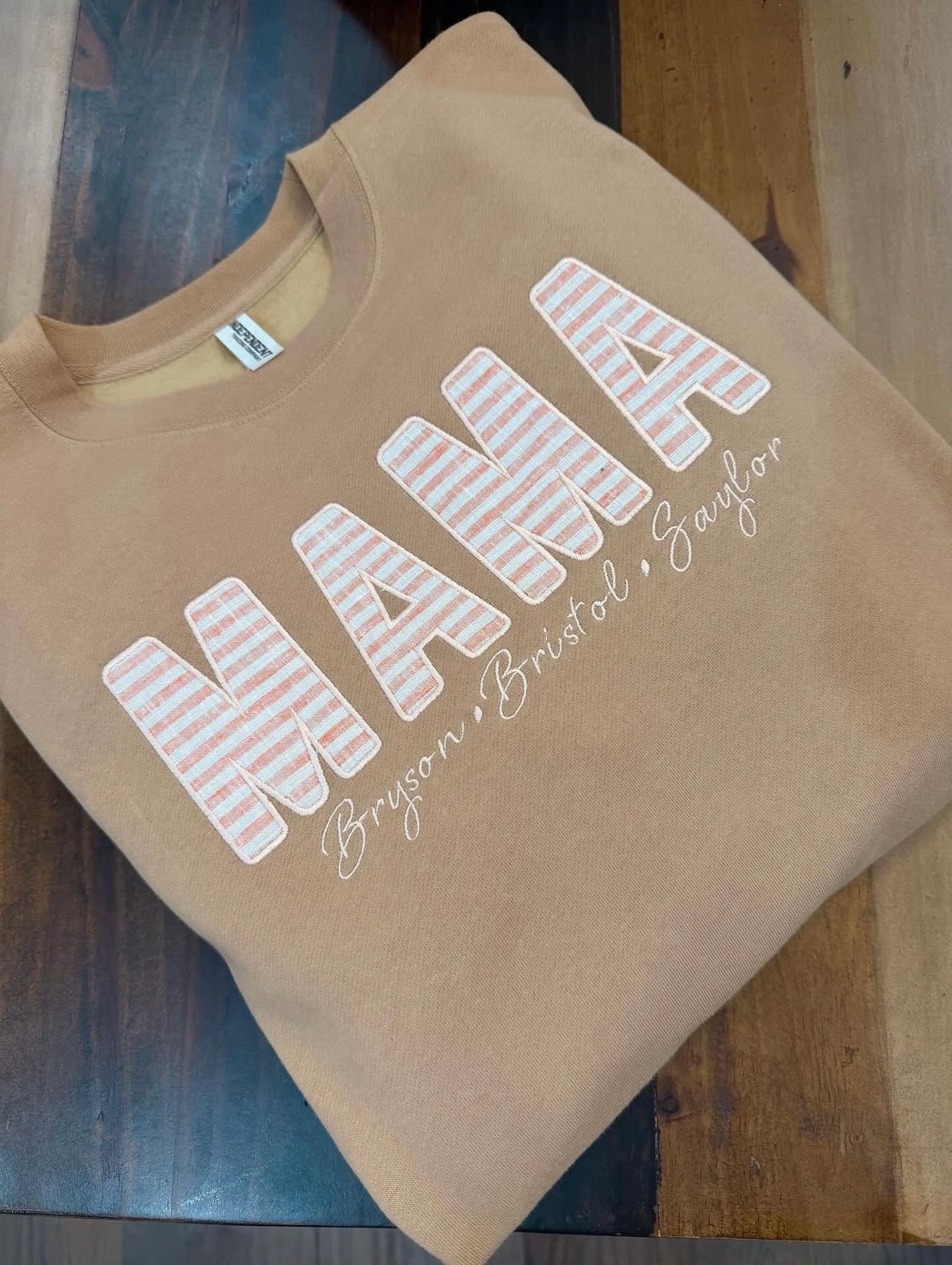 Peachy Mama and Names Crewneck