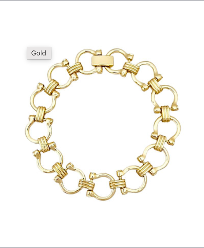 Horse Bit Clasp Over Bracelet