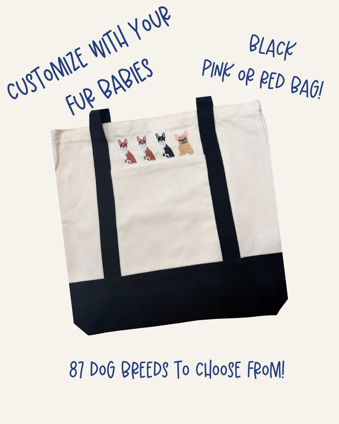 Simple Custom Dog Tote
