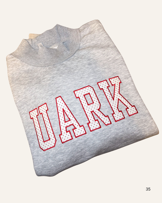 Red Polka UARK Sweatshirt