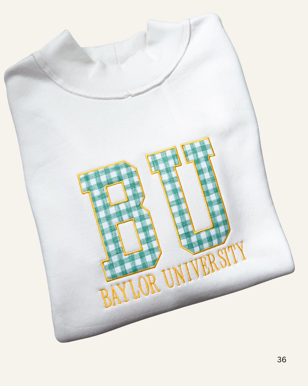 BU Gingham Sweatshirt
