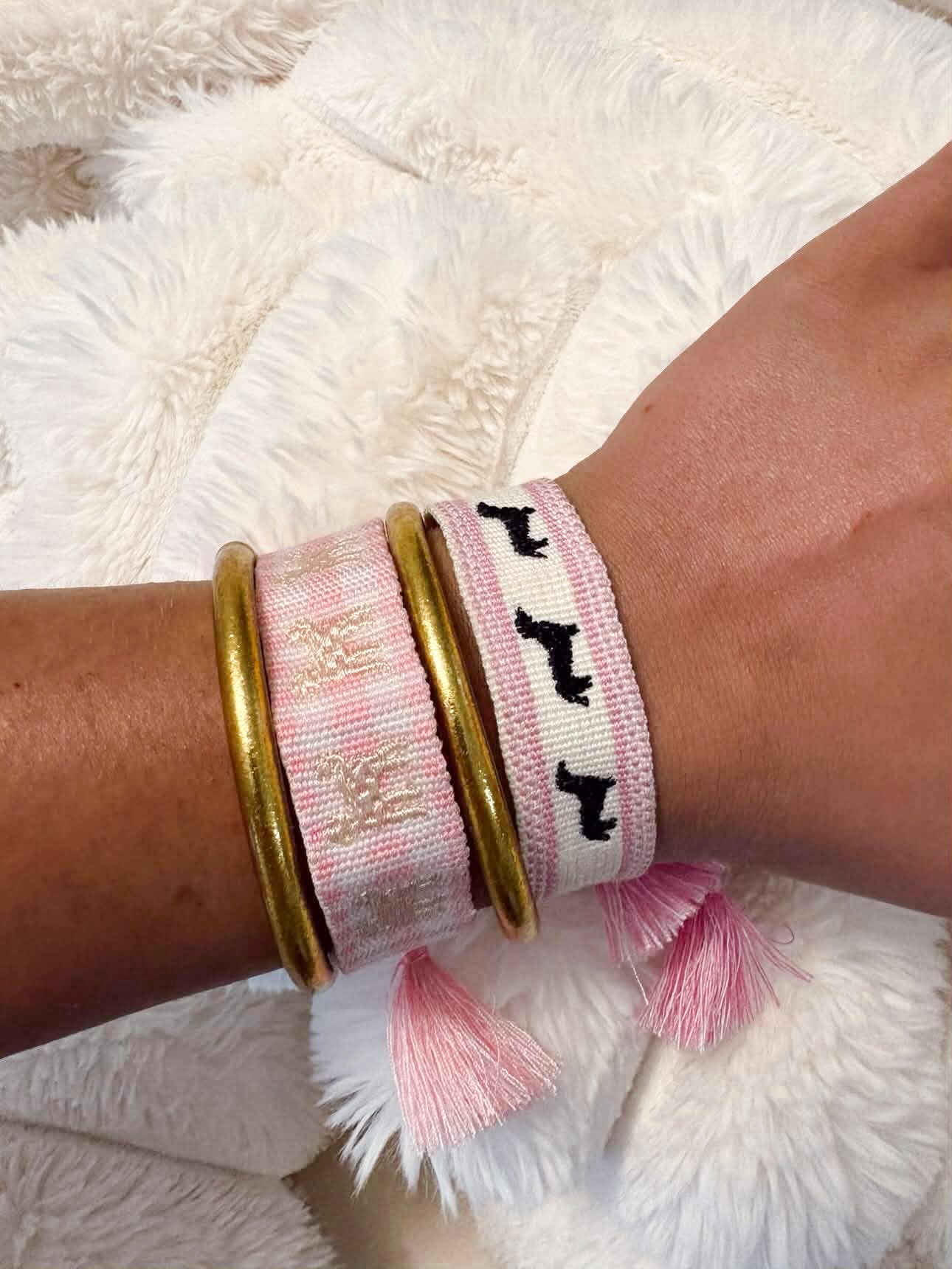Golden Doodle Embroidered Bracelet