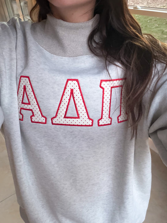 Red Polka Sorority Mockneck