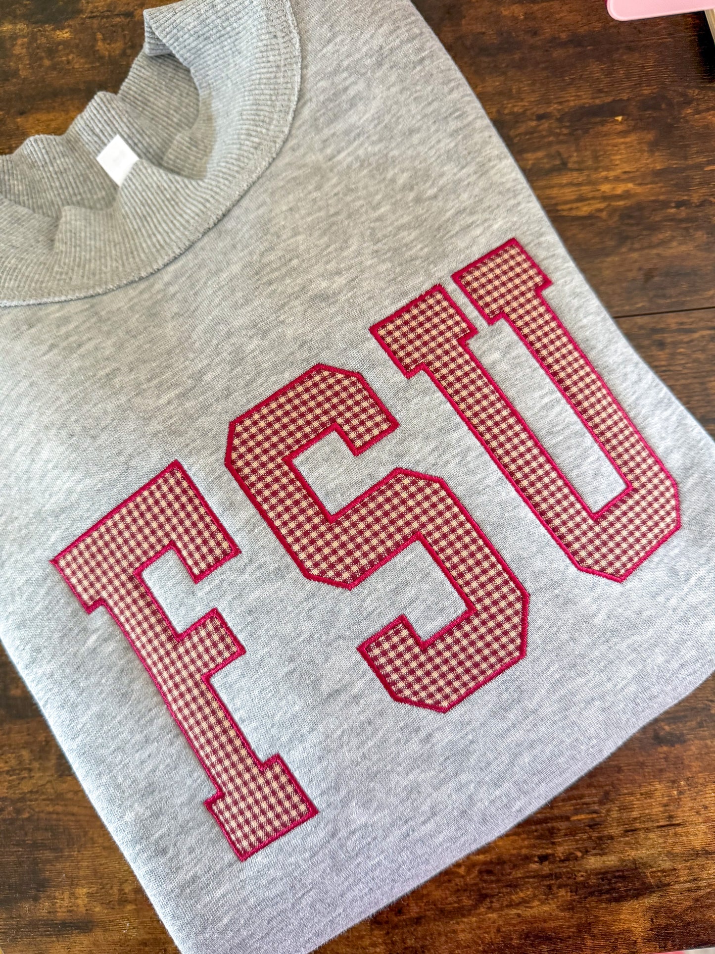 Gingham FSU Sweatshirt