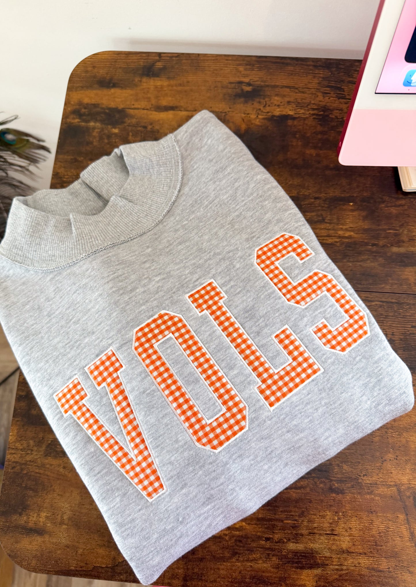 Gingham Tennessee Vols  Mockneck