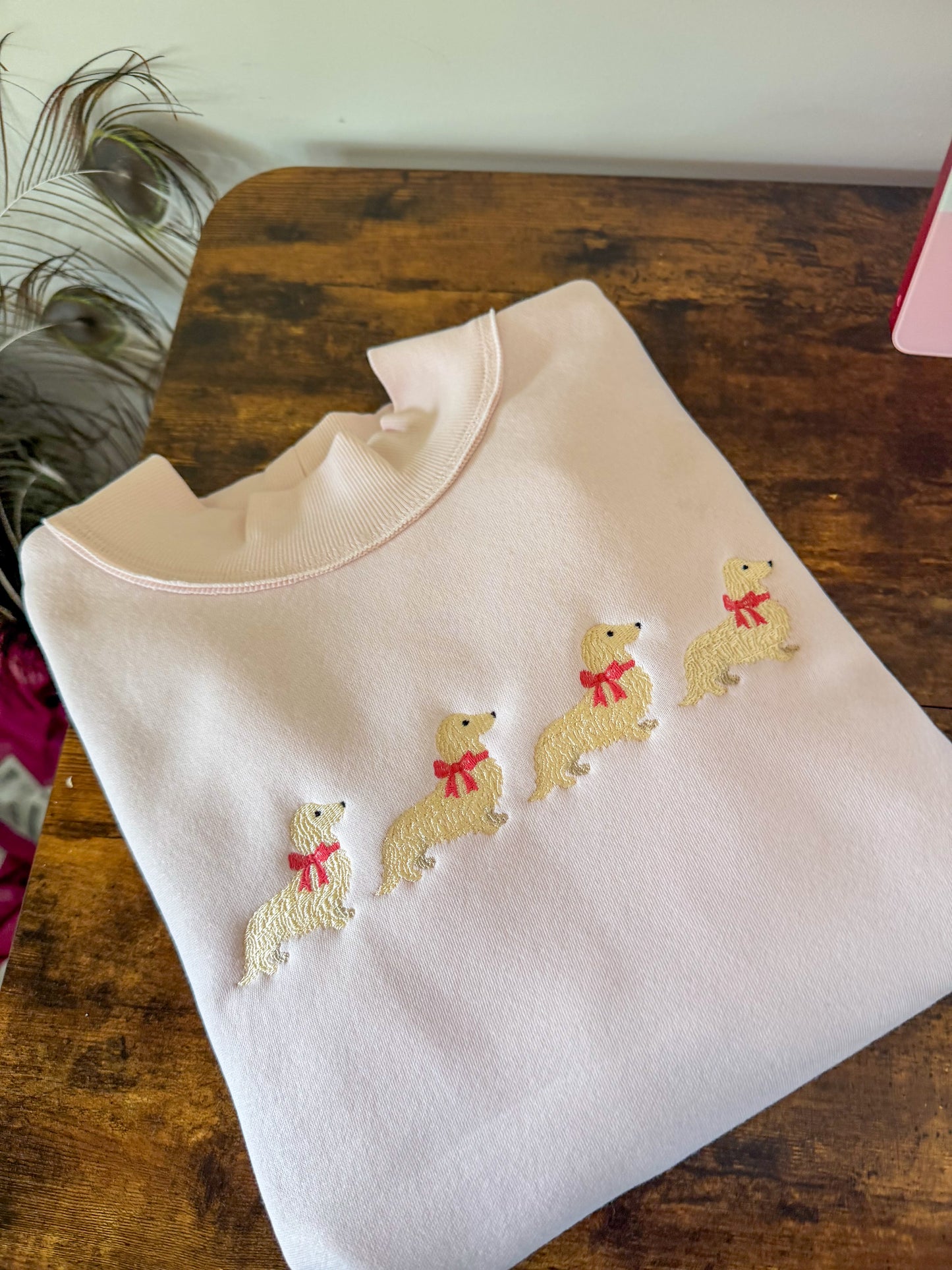 Coquette Blonde Weenie Dog Sweatshirt