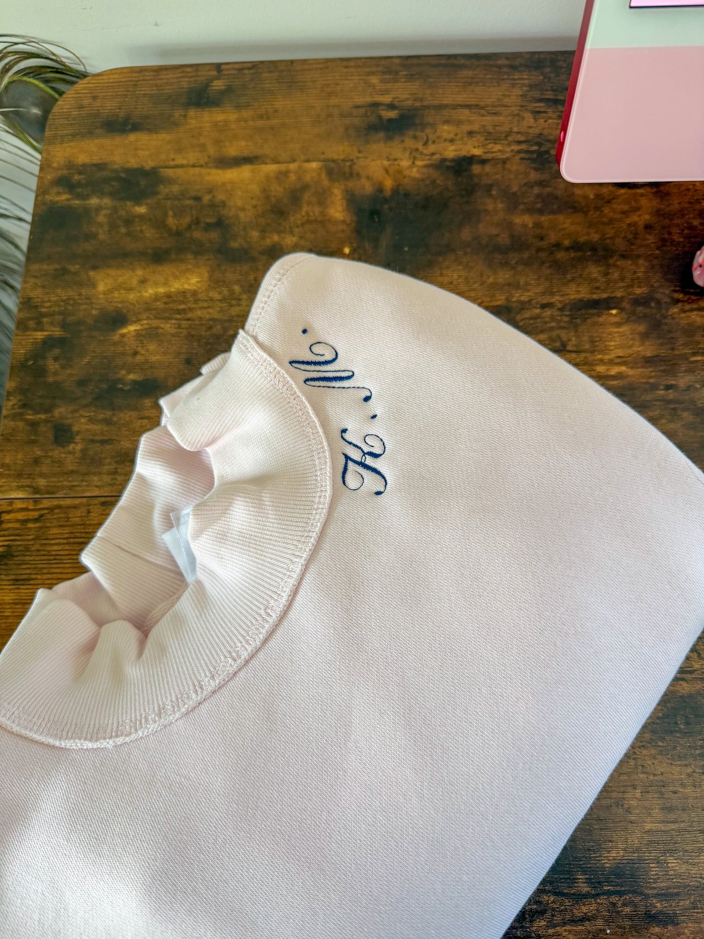 Simple Dainty Cursive Pink Sweatshirt