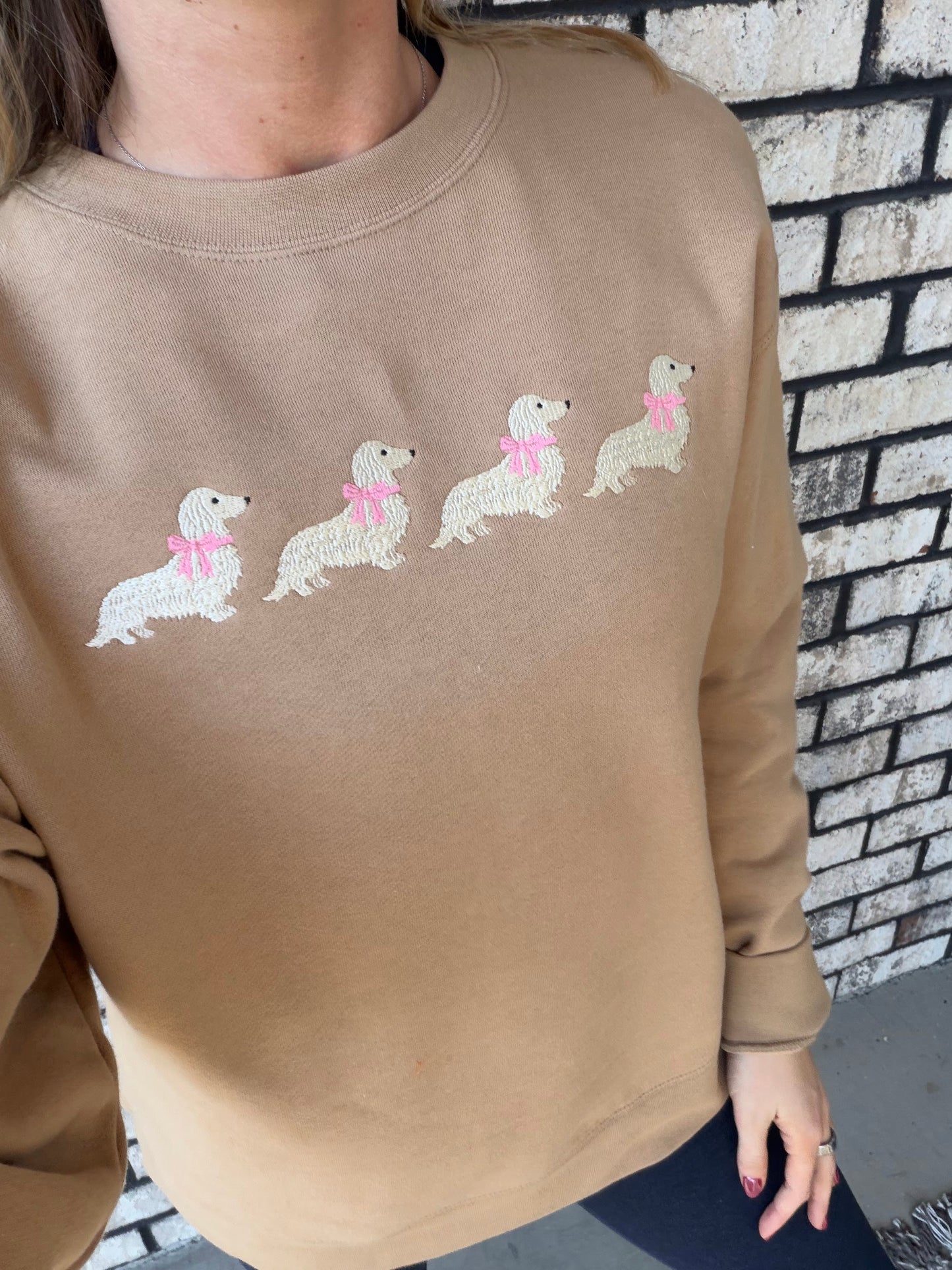 Coquette Blonde Weenie Dog Sweatshirt