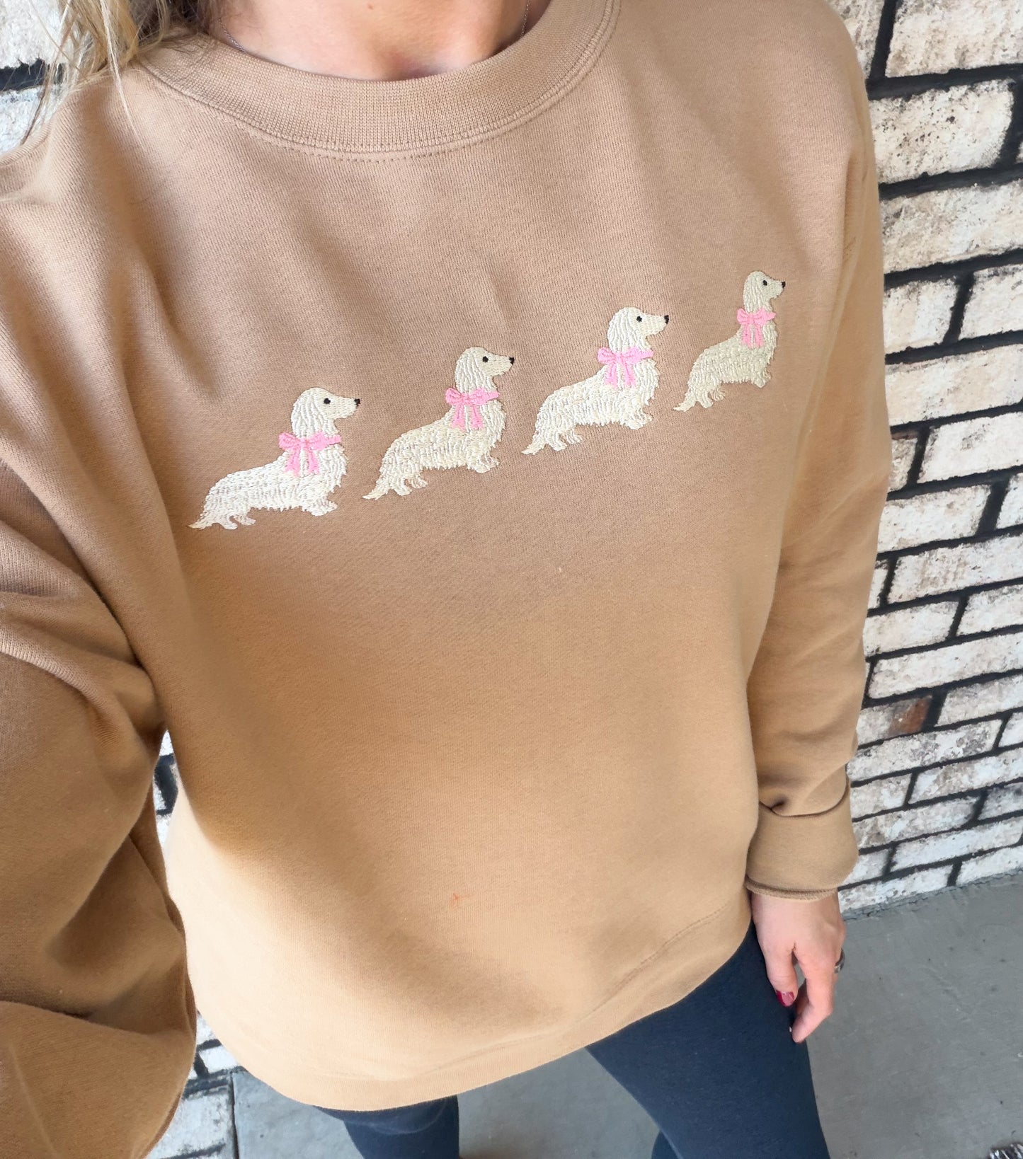 Coquette Blonde Weenie Dog Sweatshirt