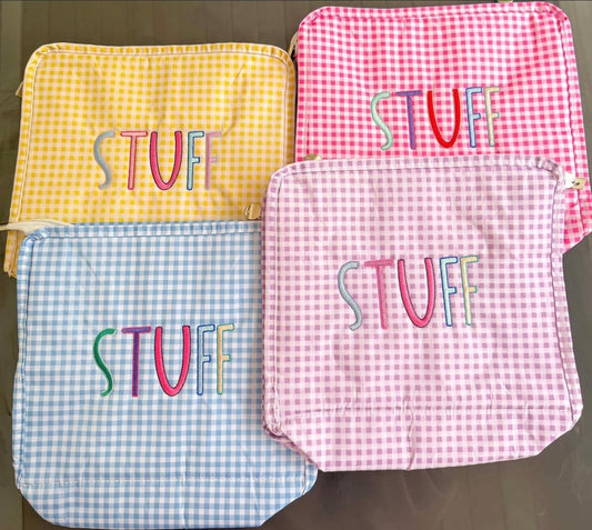 "Stuff" Gingham Roadie
