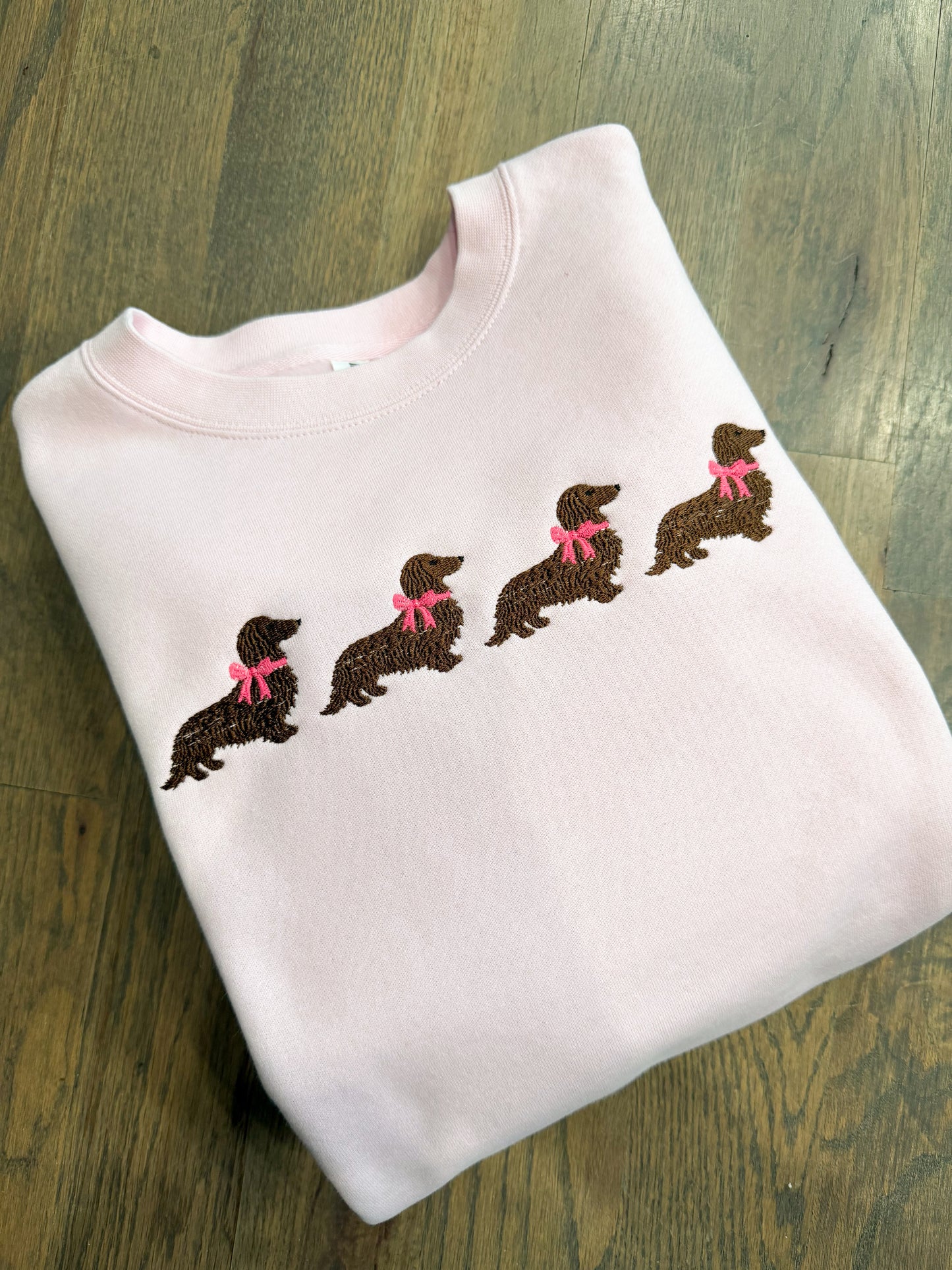Coquette Chocolate Weenie Dog Sweatshirt