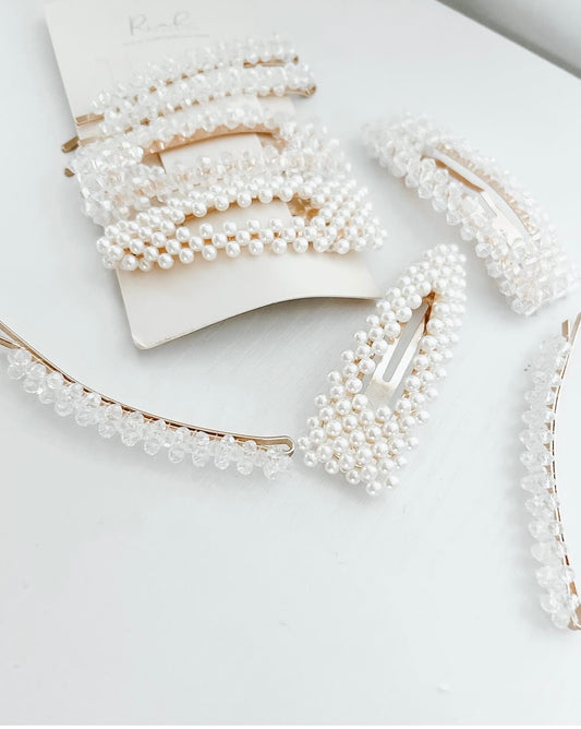 Pearly Shine Hair Clips