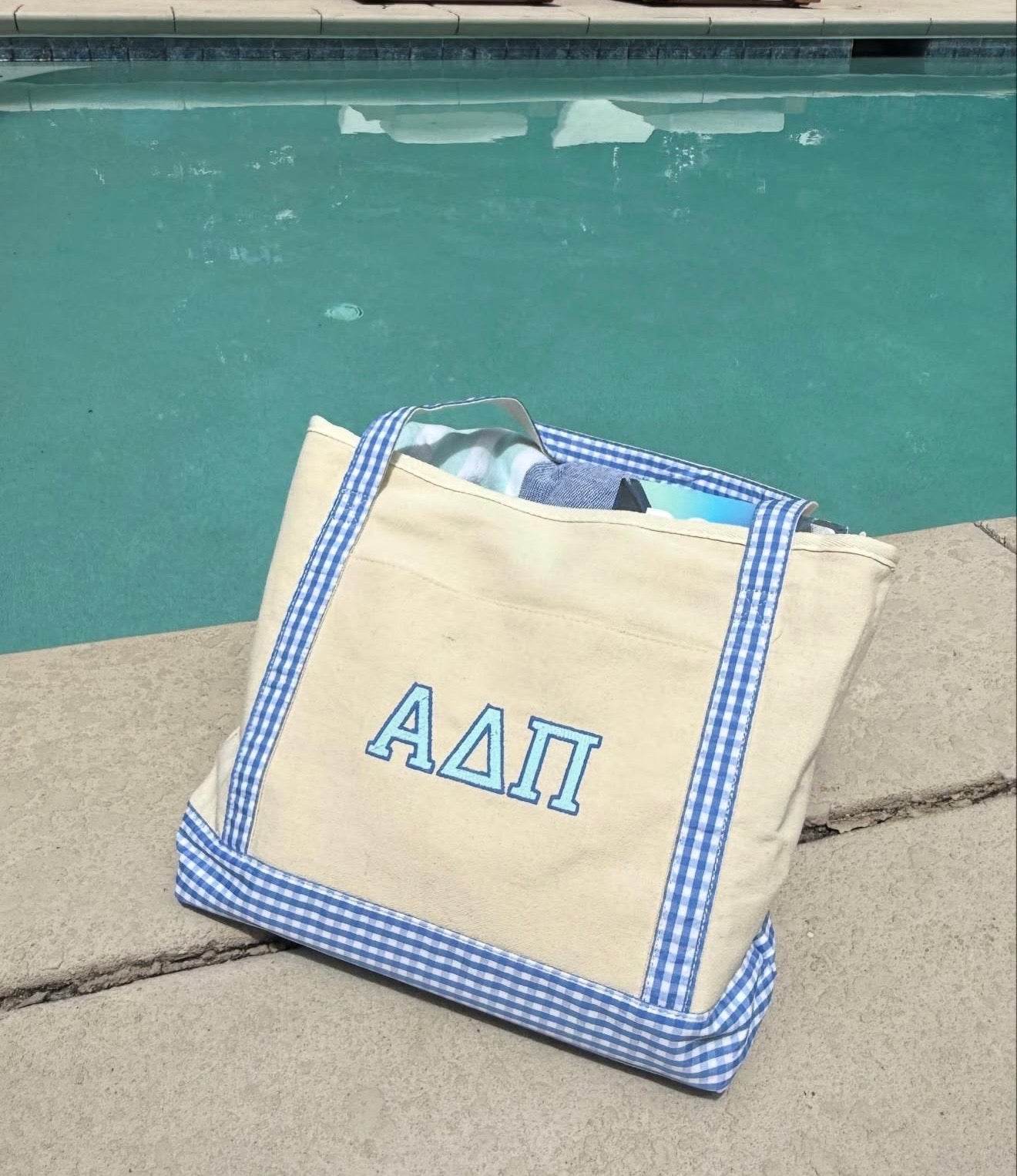 Gingham Sorority Girl Tote