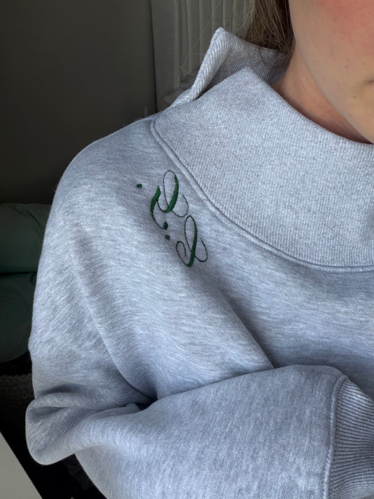 Simple Dainty Cursive Grey Sweatshirt