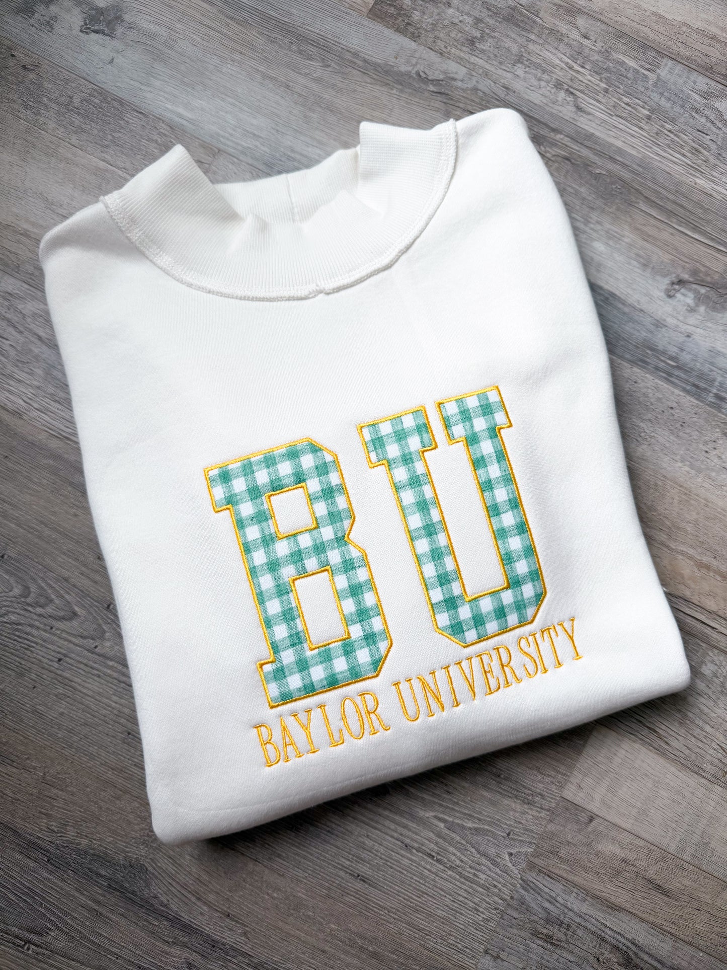 BU Gingham Sweatshirt