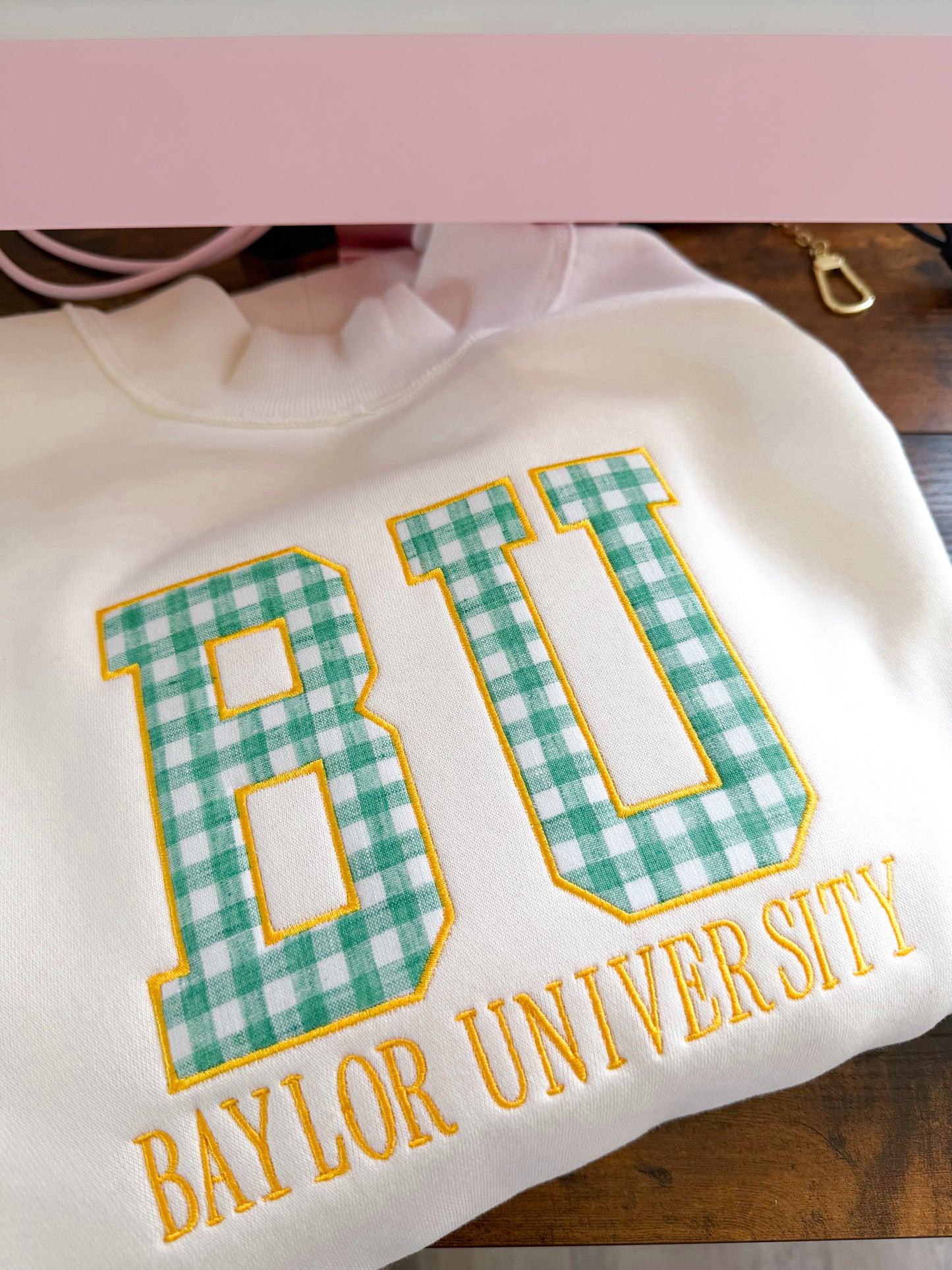 BU Gingham Sweatshirt