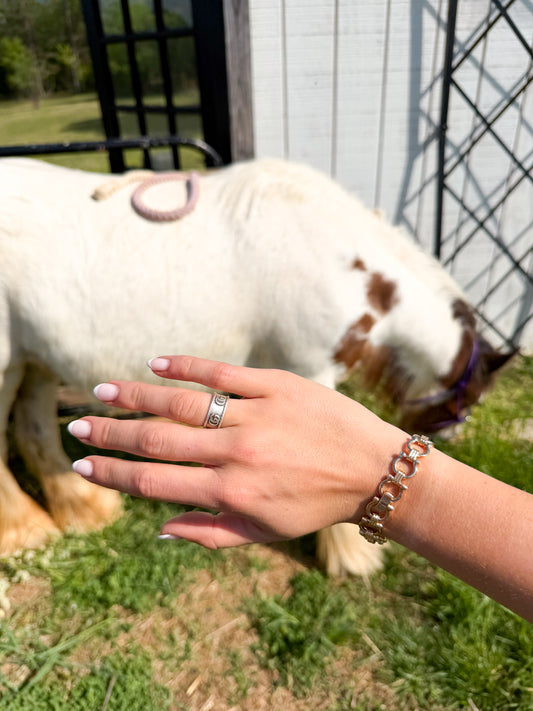 Horse Bit Clasp Over Bracelet