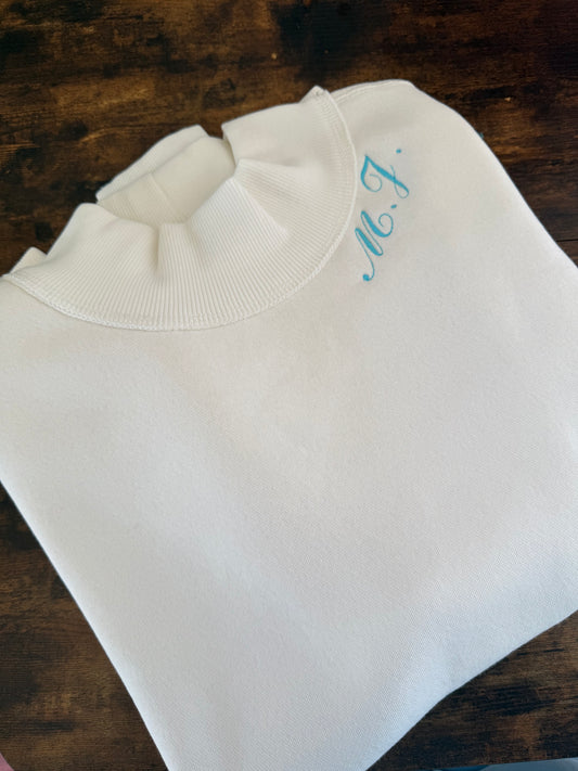 Simple Dainty Cursive Cream Sweatshirt