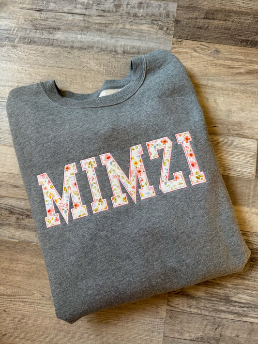 Pink Floral MIMZI Sweatshirt