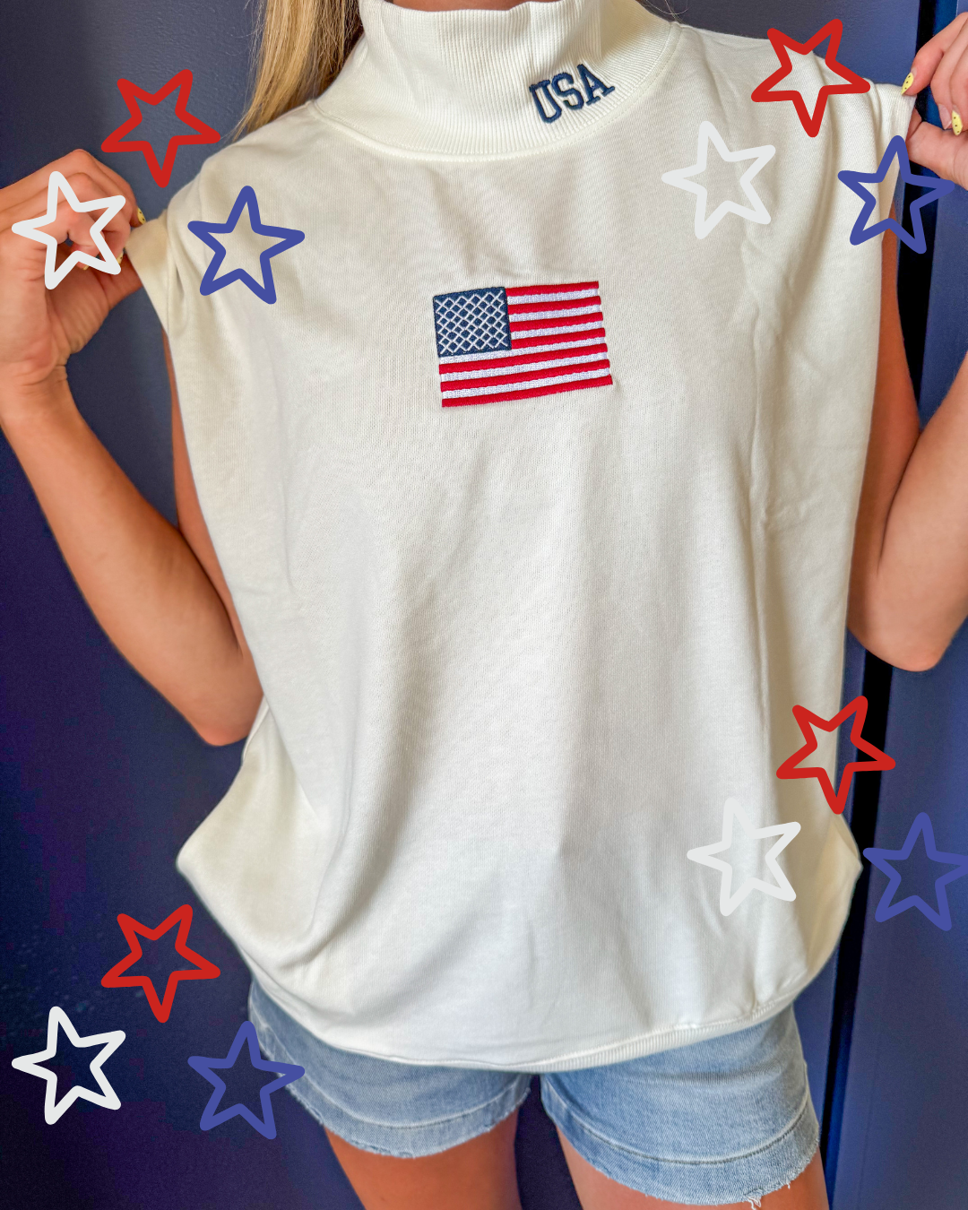 USA Tank Mockneck